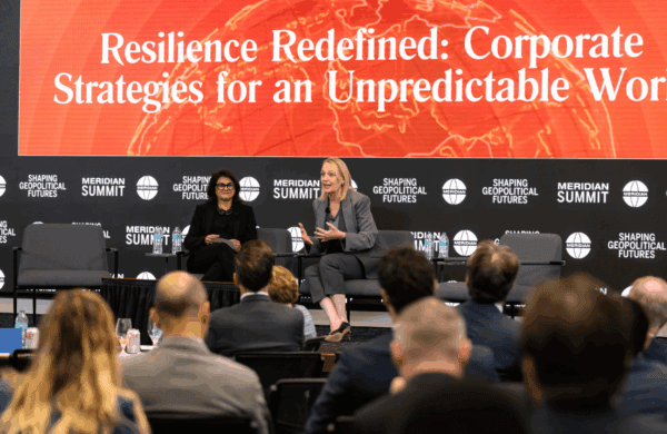 Leaders on stage at a Meridian Summit convening
